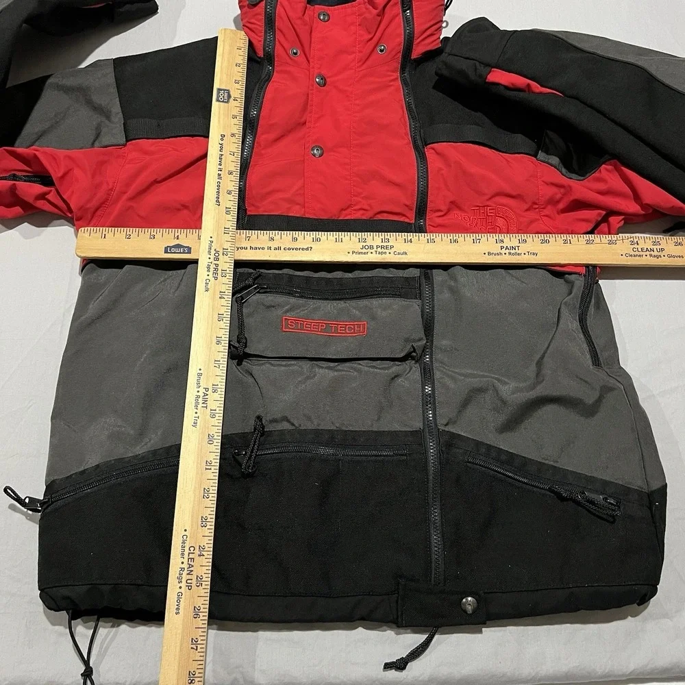 North Face Steep Tech Scot Schmidt. Ltd Edition Red Grey Mens L Vintage 90s Y2K